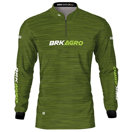 Camiseta Agro BRK Mescla Verde com Proteção UV50+