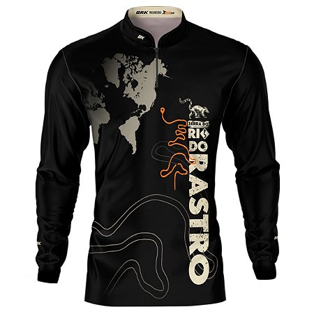 Camisa Motociclismo BRK Serra do Rio Rastro Preta com UV50+