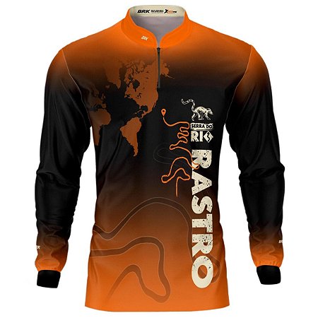 Camisa Motociclismo BRK Serra do Rio Rastro Laranja com UV50+