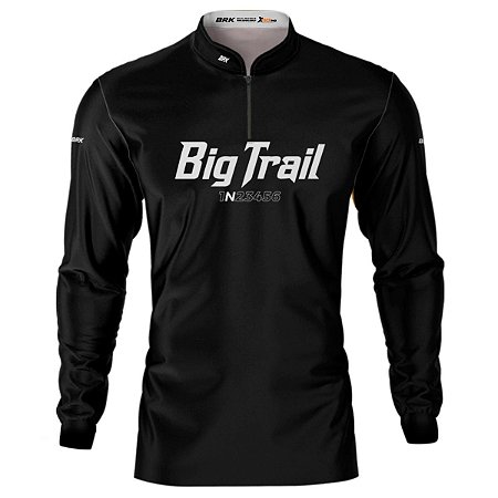 Camisa Motociclismo BRK Big Trail Full Black Com UV50+