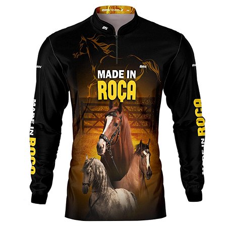 Camisa Agro BRK Cavalos Made In Roça com Proteção UV50+