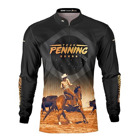 Camisa Agro Brk Team Penning Gold Com Uv50+