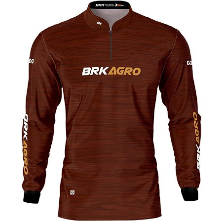 Camisa Agro BRK Mescla Marrom Yellowstone com Proteção UV50+