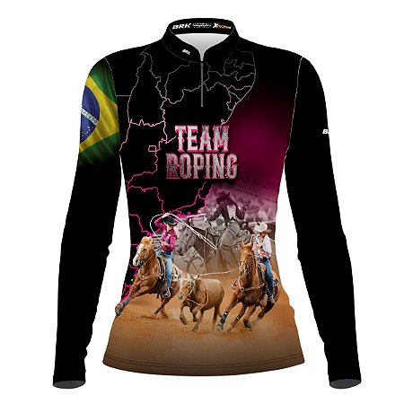 Camisa Agro Brk Team Roping Brasil Feminino 2 com Proteção UV50+