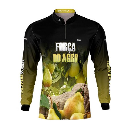 Camisa Agro Brk A Força do Agro Produtor de Pêra com UV50+