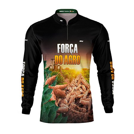 Camisa Agro Brk A Força do Agro Produtor de Mandioca com UV50+