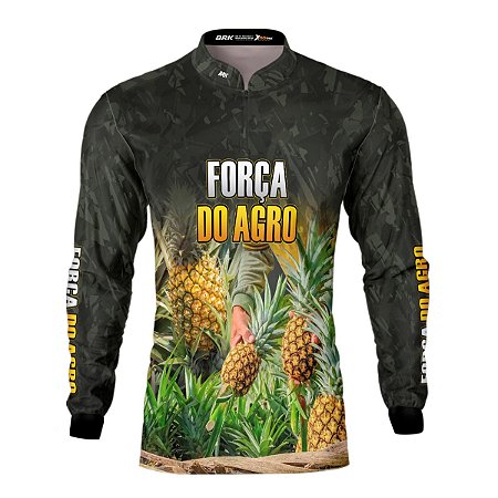 Camisa Agro Brk A Força do Agro Produtor de Abacaxi com UV50+