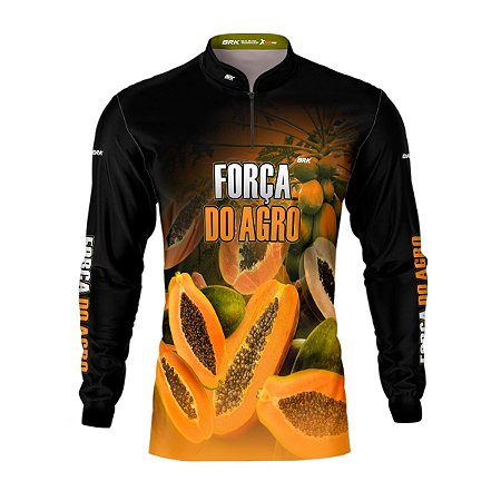 Camisa Agro Brk A Força do Agro Produtor de Mamão com UV50+