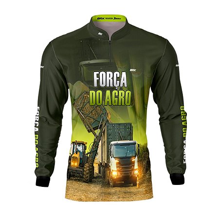 Camisa Agro Brk A Força do Agro Caminhão de Cana com UV50+