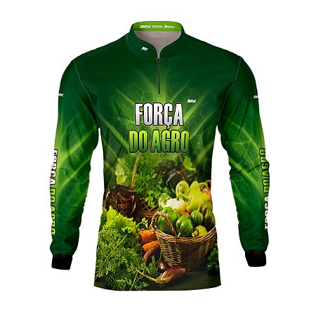 Camisa Agro Brk A Força do Agro Produtor de Hortaliças com UV50+