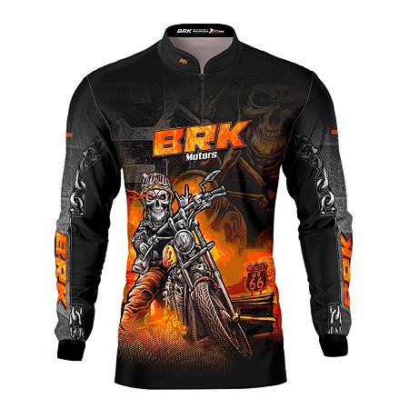 Camisa Brk Motociclismo Route 66 com Proteção Solar UV50+