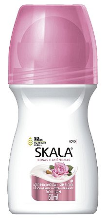 Desodorante antitranspirante Rosas e Amêndoas Skala Roll-On 60ml (Vegano)