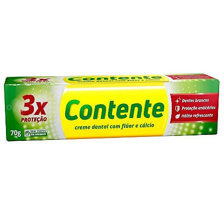 Creme dental Contente Suavetex 70g Com flúor e cálcio