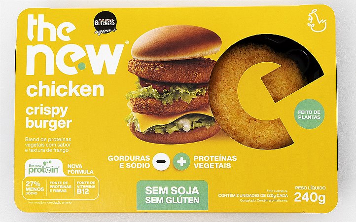 The New Chicken Crispy Burguer 240g (2 unidades por embalagem) Congelado