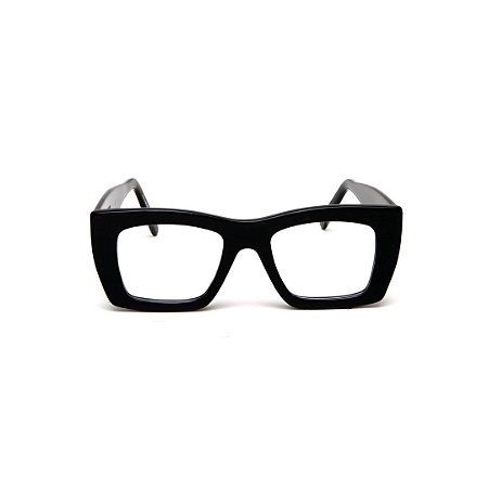 Armação para óculos de Grau Gustavo Eyewear G79 7. Cor: Preto. Haste preta.