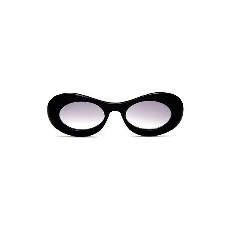 Óculos de sol Gustavo Eyewear G89 14. Cor: Preto. Haste animal print. Lentes cinza.