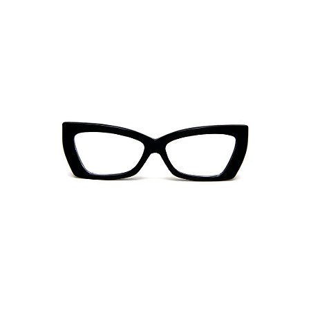 Armação para óculos de Grau Gustavo Eyewear G81 5. Cor: Preto. Haste animal print.