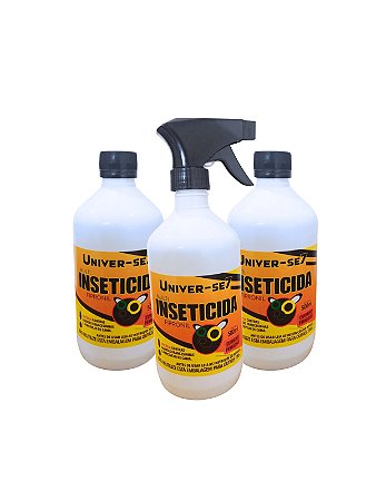 Kit 3  Mult-Inseticida  Univer-se7 Mata Percevejo de cama 500ml com borrifador Grátis
