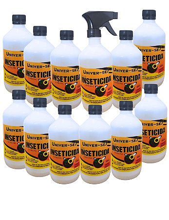 Kit Univer-se7 Mult-Inseticida 500ml Mata Percevejo de Cama Pague 10 Leve 12 sem Borrifador
