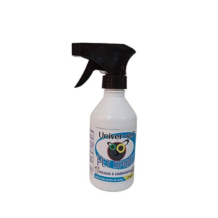 Univer-se7 Pet Spray 250ml Pulgas e Carrapatos com Borrifador