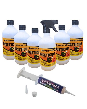 6 Univer-se7 Mult-Inseticida 500ml + 1 Gel Blatum  F 30g