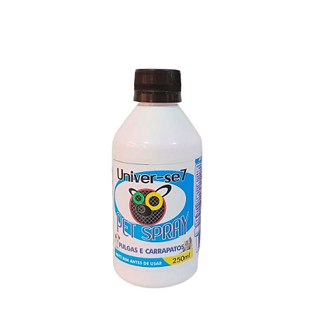 Refil Univer-se7 Pet Spray 250 ml Mata pulgas e Carrapatos sem Borrifador
