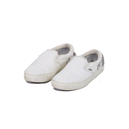 vans slip on couro