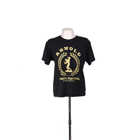 CAMISETA ARNOLD PRETA ESTAMPADA - USADO