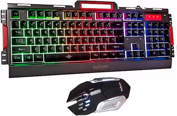 Teclado e Mouse Gamer Kit Semi Mecânico BK-G3000