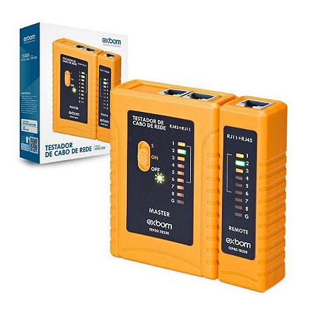 Testador De Cabo De Rede Rj45 Rj11 Exbom
