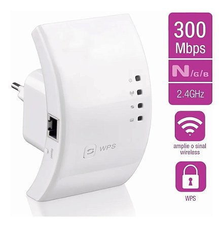 Repetidor De Sinal Wifi 300mbps Wireless Internet Expansor