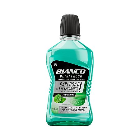Enxaguatório Bucal Bianco Ultrafresh Powermint 500 ml