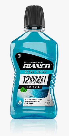 Enxaguatório Bucal Bianco Ultrafresh Supermint 500 ml