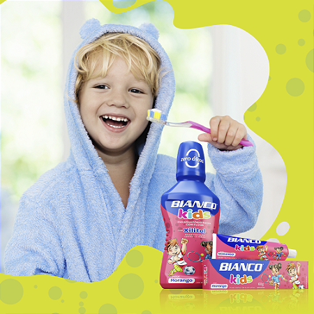 Bianco Kids - Creme Dental + Enxaguante Morango