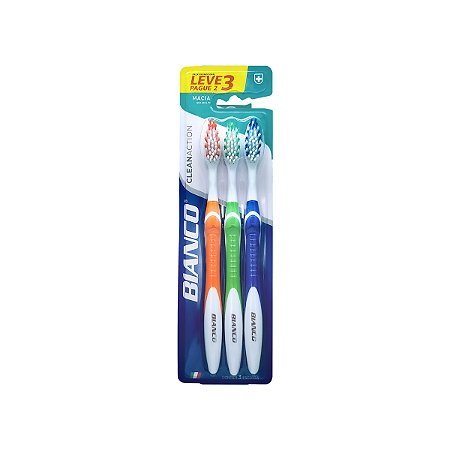 Escova De Dente Bianco Clean Action (3X1)
