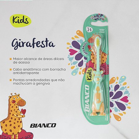 Escova De Dente Bianco Kids Girafesta