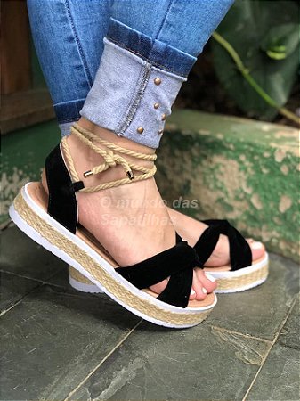 sandalia de corda de amarrar