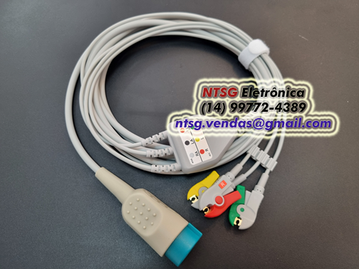 Cabo Paciente de 03 Vias para Cardioversor Lifepak 20