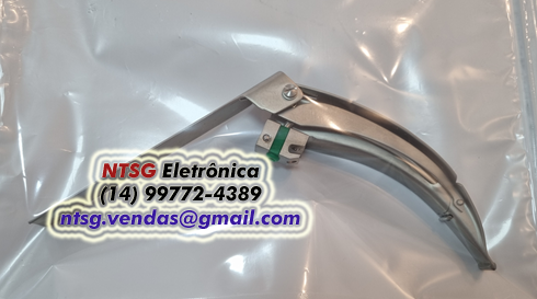 Lamina para Laringoscopio McCoy Curva com Fibra Ótica Embutida