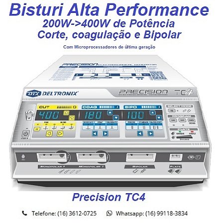 Bisturi Precision TC4 400W Bipolar Deltronix