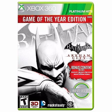 Jogo Batman Arkham City: Game of the year edition X360 usado