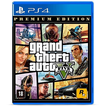 Jogo PS4 Novo Grand Theft Auto V Premium Online Edition