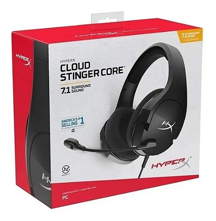 Headset Novo HyperX Cloud Stinger Core 7.1 Com Fio
