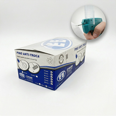 Pino FAST Pin Etiband Cabeça Retangular – Fixador para Etiquetas e Tags