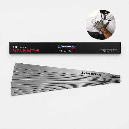 Faca de Corte 8'' Aço Carbono Cx 12 Und - Lanmax Premium