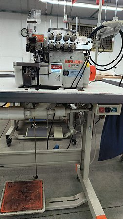 Máquina ponto conjugado Siruba eletrônica, com arremate automático