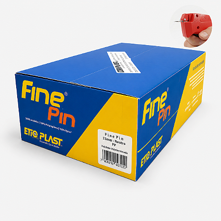 FINE PIN 25MM PP NEUTRO - CX C/5MIL - ETIQPLAST