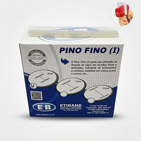 Pino I-FINE 5mm Etiband - Caixa com 10.000 Unidades