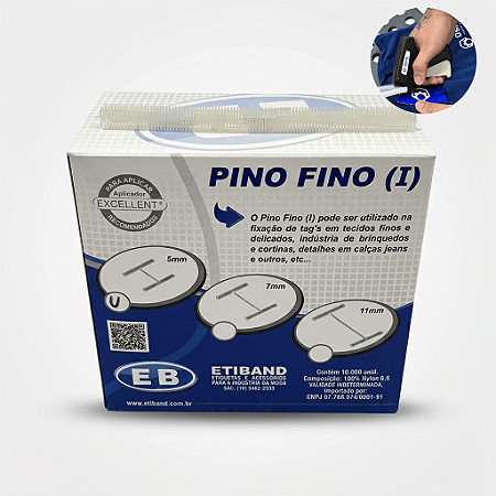 Pino I-FINE 5mm Etiband - Caixa com 10.000 Unidades
