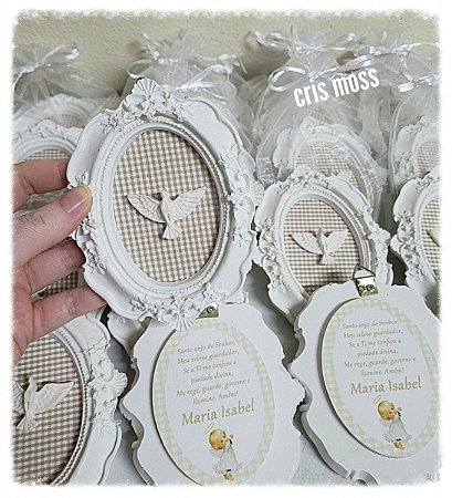 Lembrancinha Batizado Quadrinho Resina Divino Espirito Santo (a partir 10 unids)